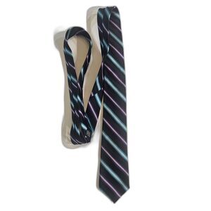 Ben Sherman Neon Stripe Silk Tie 3" Wide Thin Tie Designer